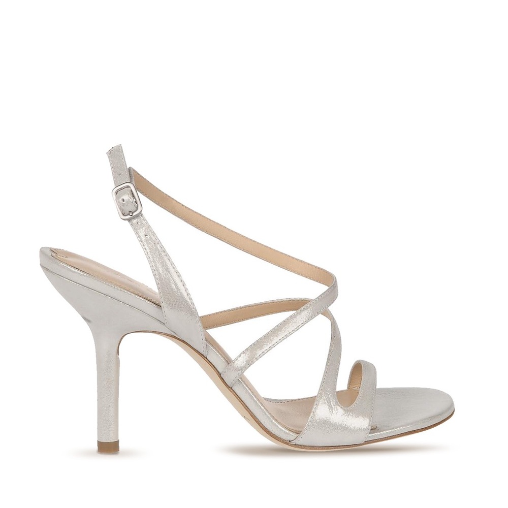 Via Spiga Felicity Metallic Silver Heels